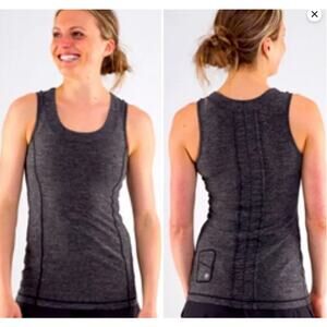Lululemon Dash Tank Ruffle Detailing in Heathered Grey Size 4